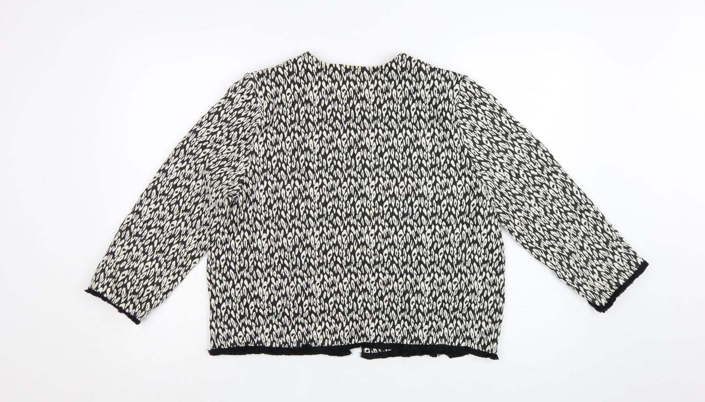 Marks and Spencer Women Black Size 16 Classic Knit Jacket