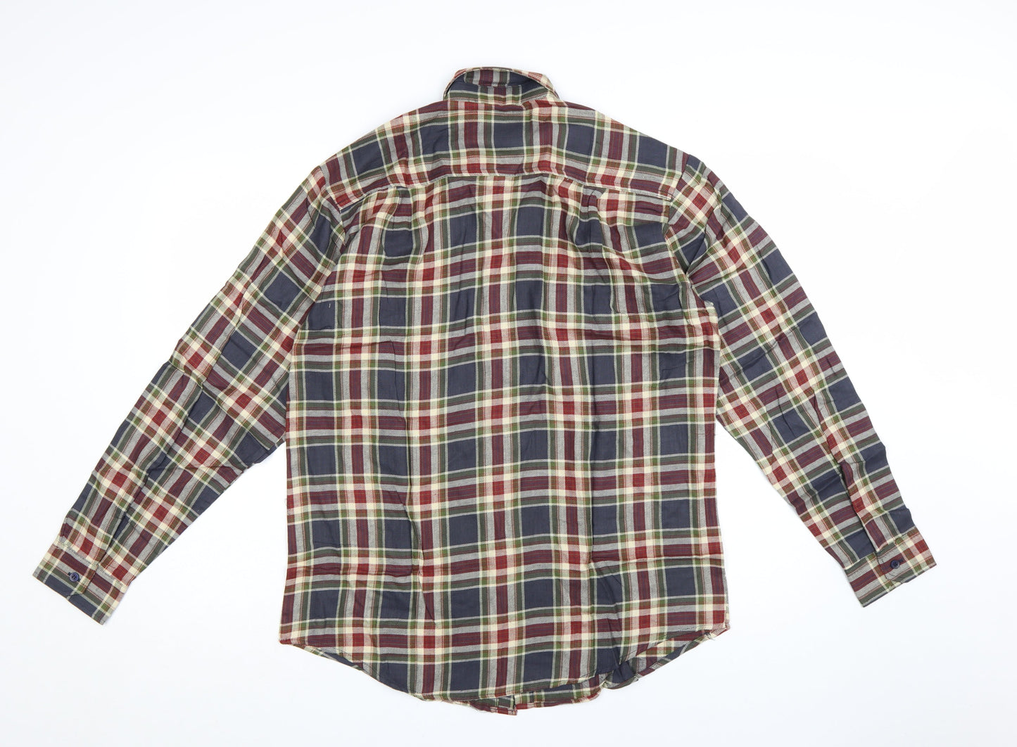 Champion Men's Multicoloured Plaid Button-Up Cotton Shirt M 39/40