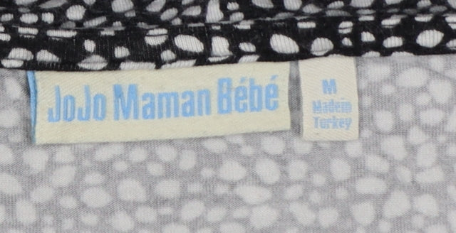 JoJo Maman Bébé Womens Black Maternity Wrap Blouse Size M