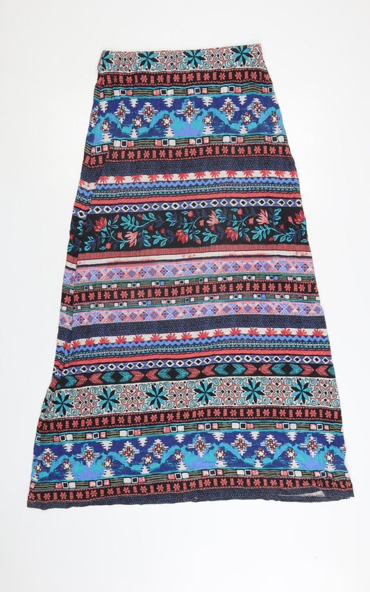 Monsoon Women’s Multicoloured Bohemian A-Line Midi Skirt Size S