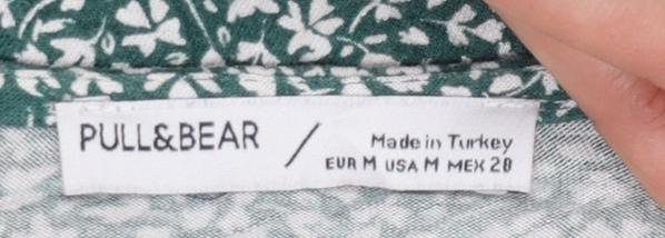 Pull&Bear Women’s Green Floral Wrap Mini Dress Size 12