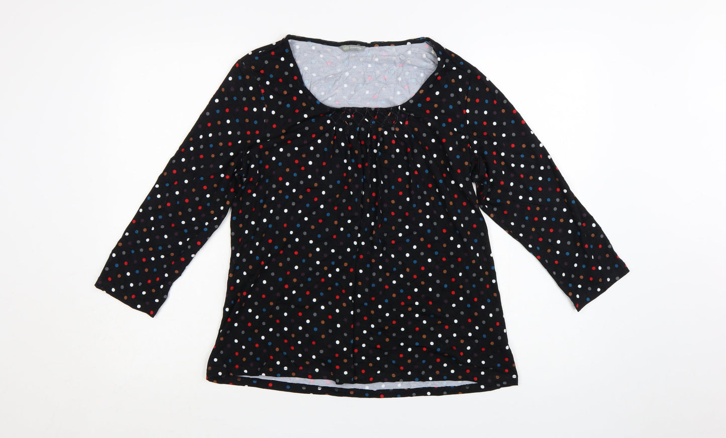 Marks and Spencer Women’s Black Polka Dot 3/4 Sleeve Viscose Blouse UK 14