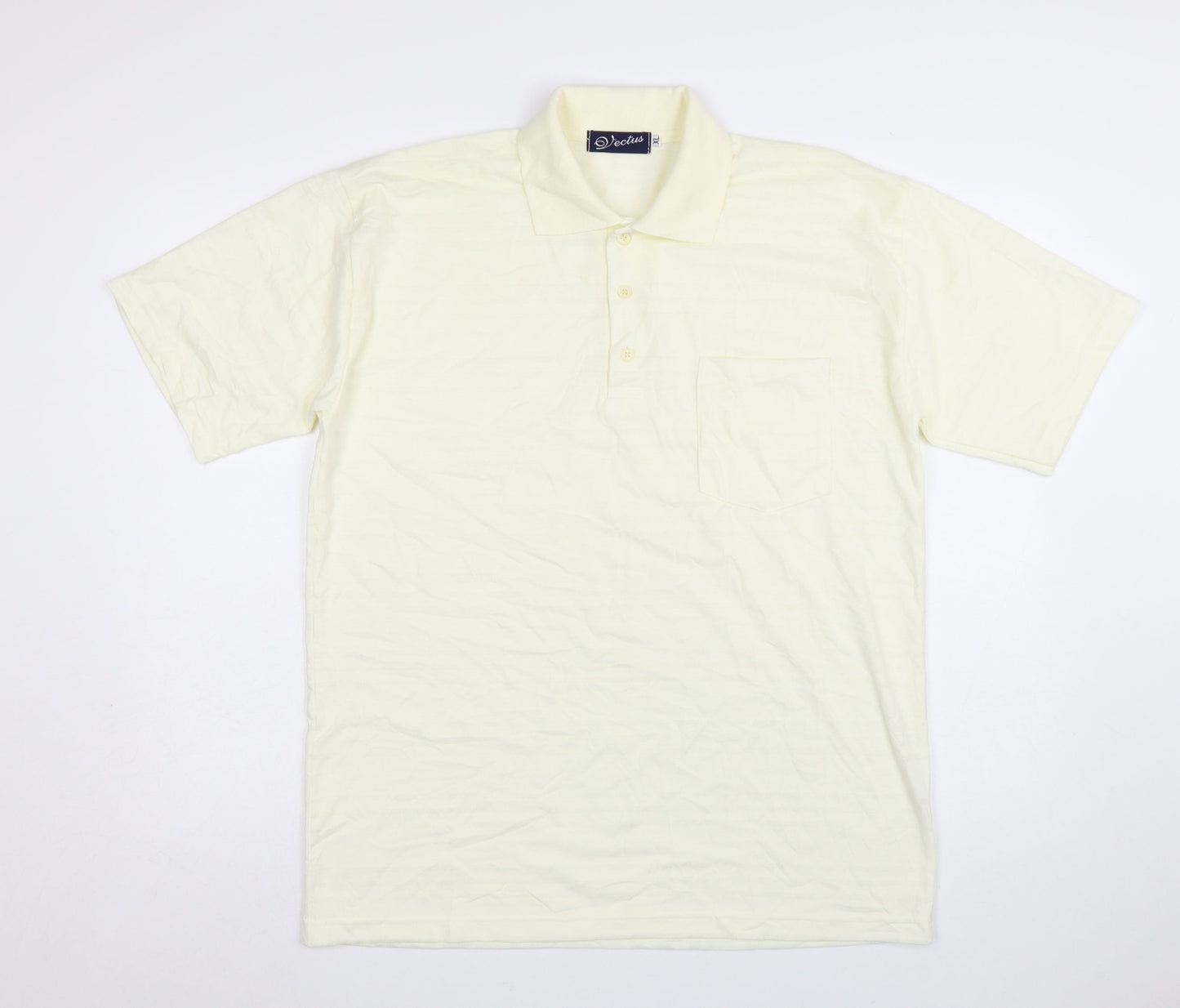 Vectus Men’s Ivory Cotton Short Sleeve Polo Shirt XL