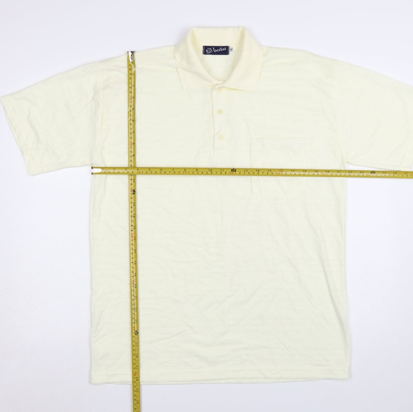 Vectus Men’s Ivory Cotton Short Sleeve Polo Shirt XL