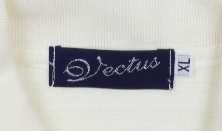 Vectus Men’s Ivory Cotton Short Sleeve Polo Shirt XL
