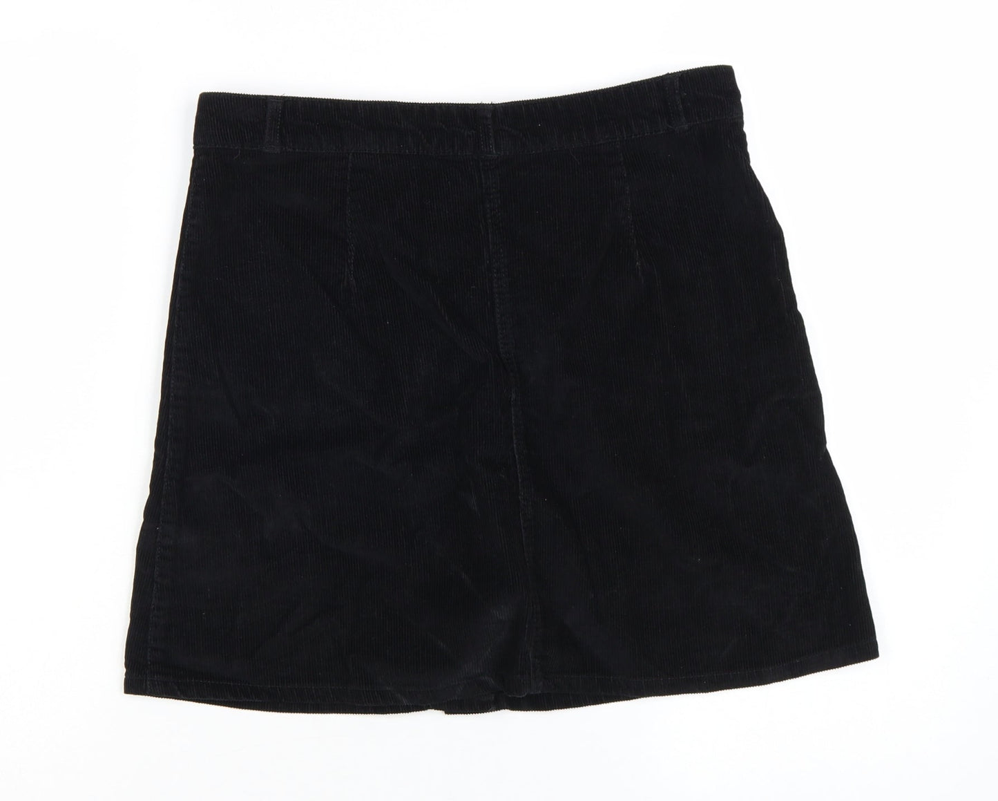 Denim Co. Women's Black Corduroy A-Line Mini Skirt Size 12