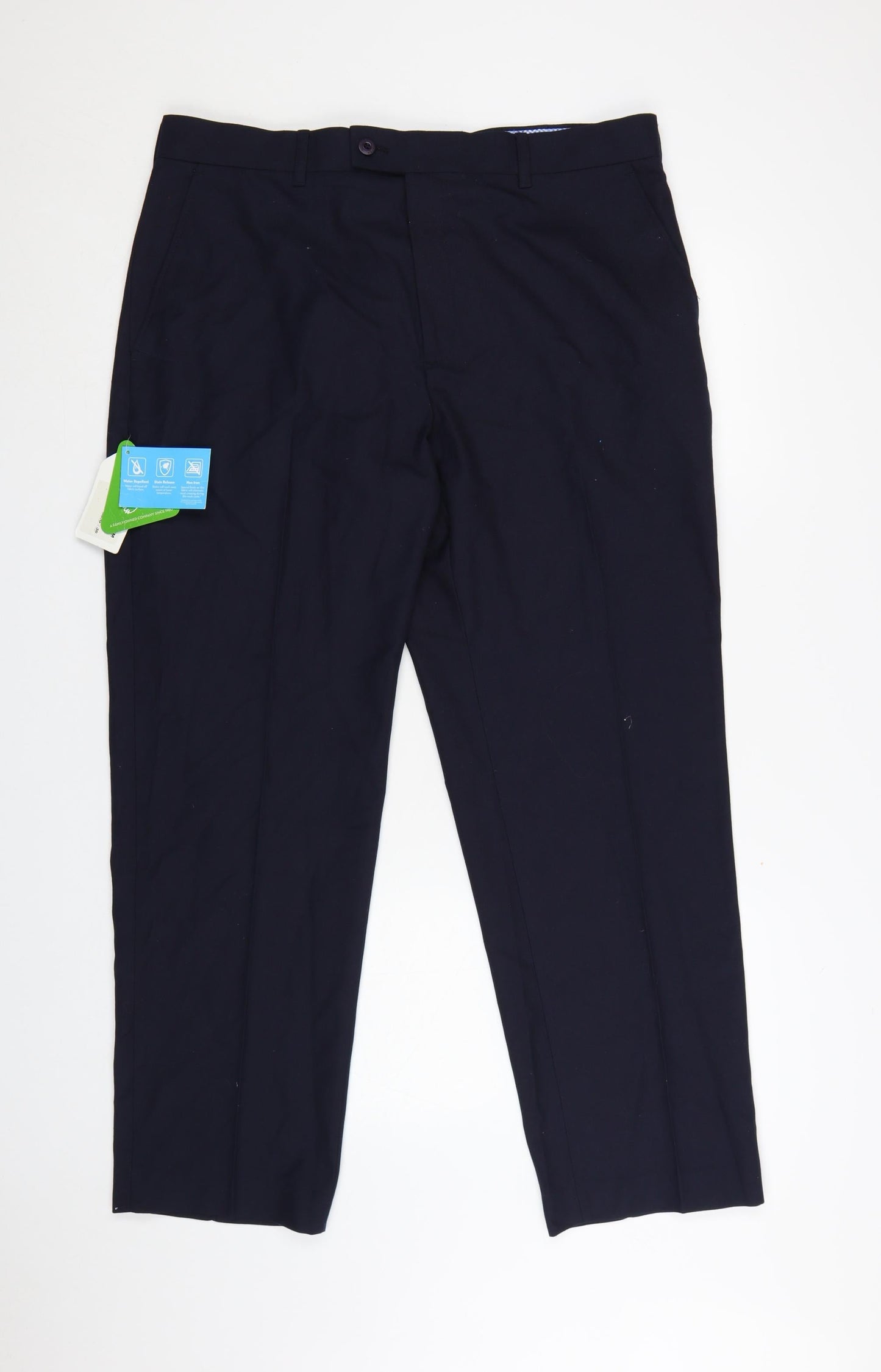 Hunter Men Blue 38in Regular Fit Chino Trousers Workwear