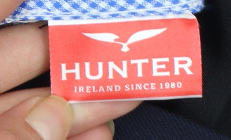 Hunter Men Blue 38in Regular Fit Chino Trousers Workwear