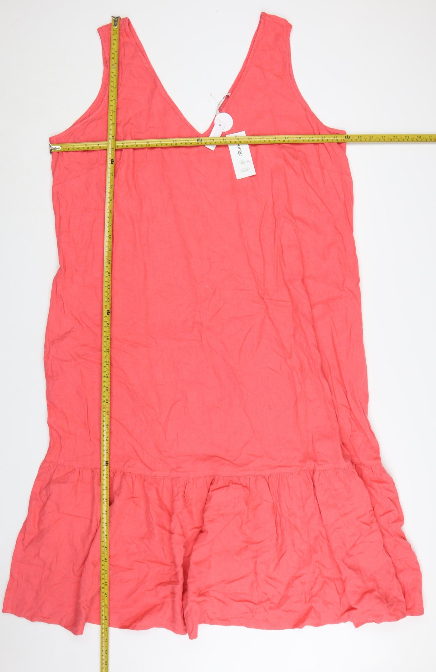 George Women’s Pink Linen Blend Sleeveless Shift Dress Size 24