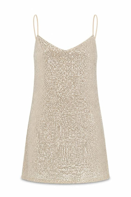 Primark Women Silver Sequin Slip Dress Size 10 Party Cocktail