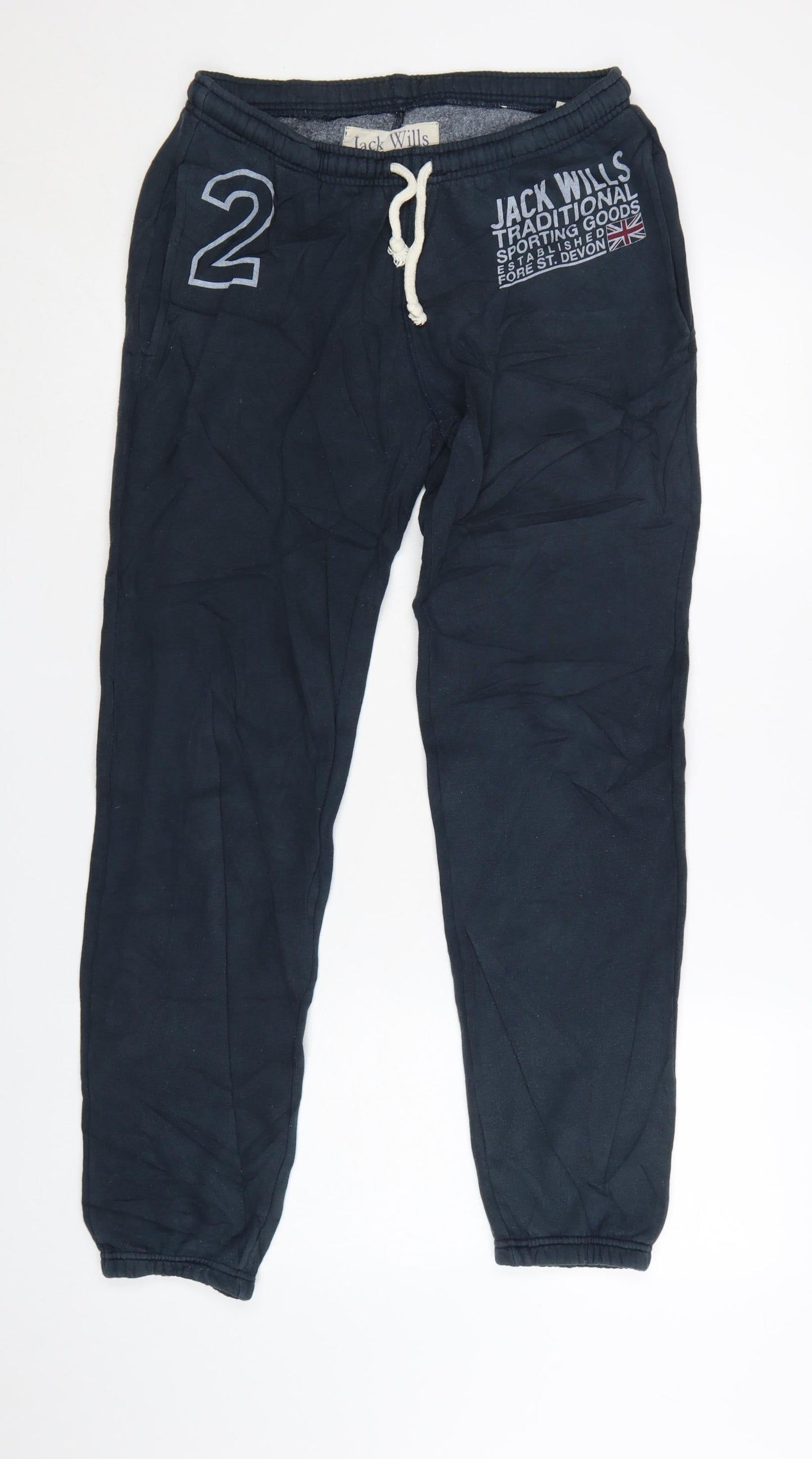 Jack Wills Men's Blue XS Jogger Sweatpants with Embroidered Logo