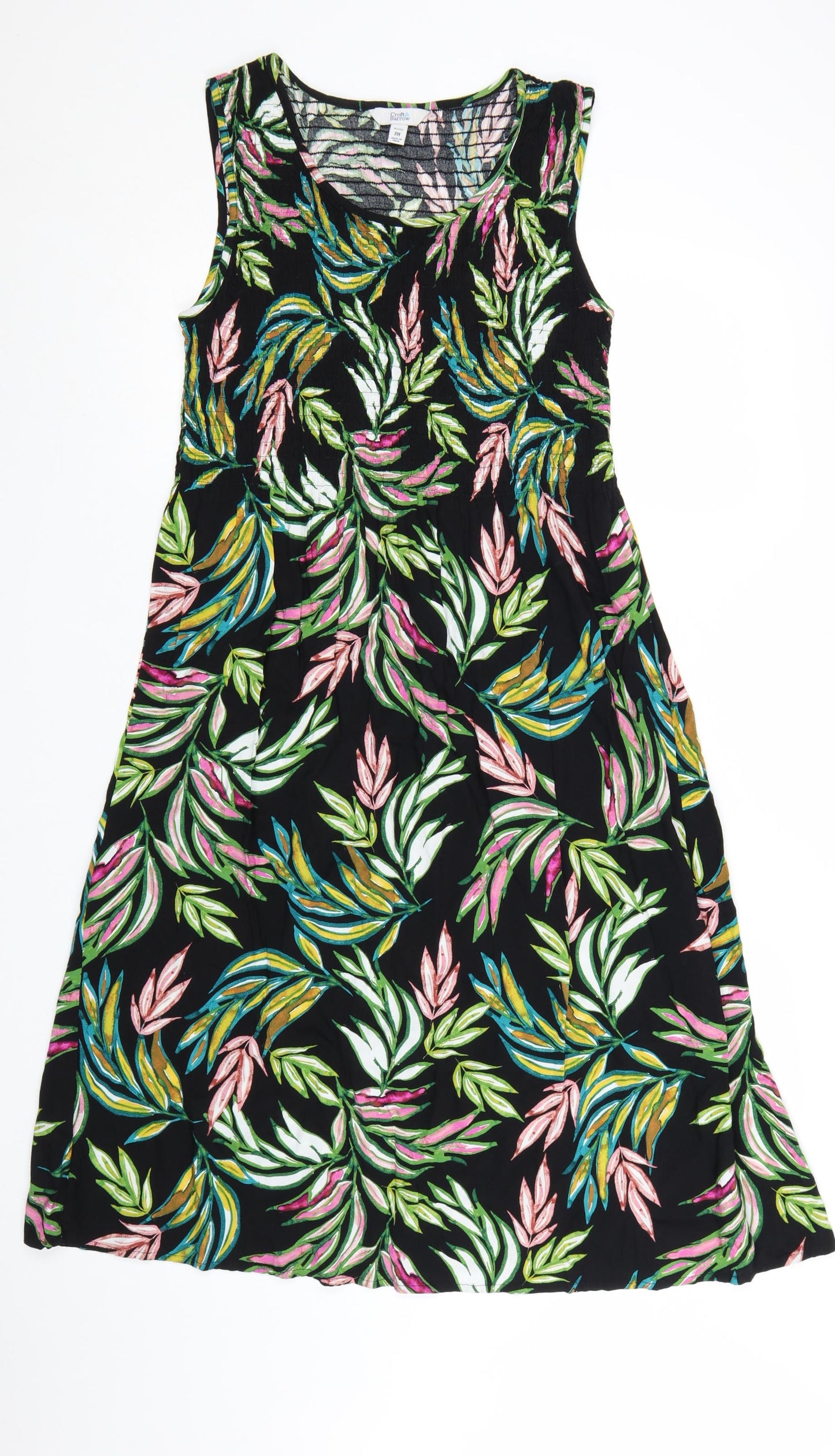 Croft & Barrow Women's Petites Multicoloured A-Line Floral Sleeveless Dress M