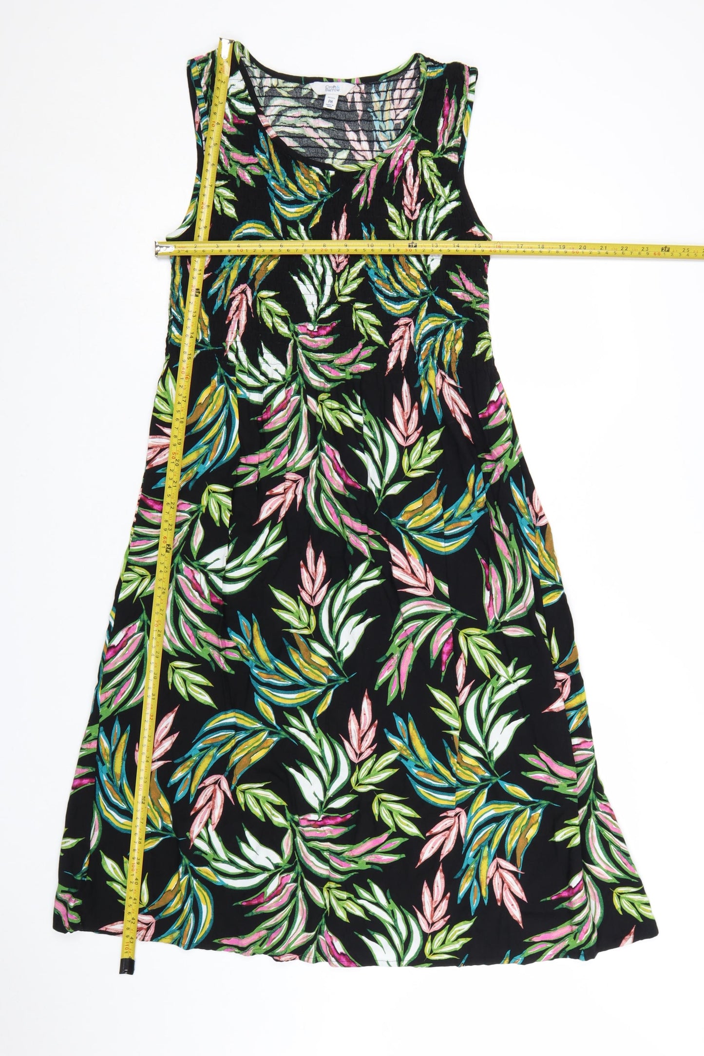 Croft & Barrow Women's Petites Multicoloured A-Line Floral Sleeveless Dress M