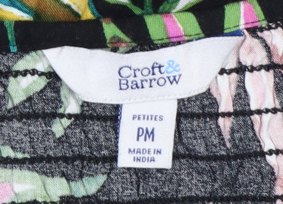 Croft & Barrow Women's Petites Multicoloured A-Line Floral Sleeveless Dress M
