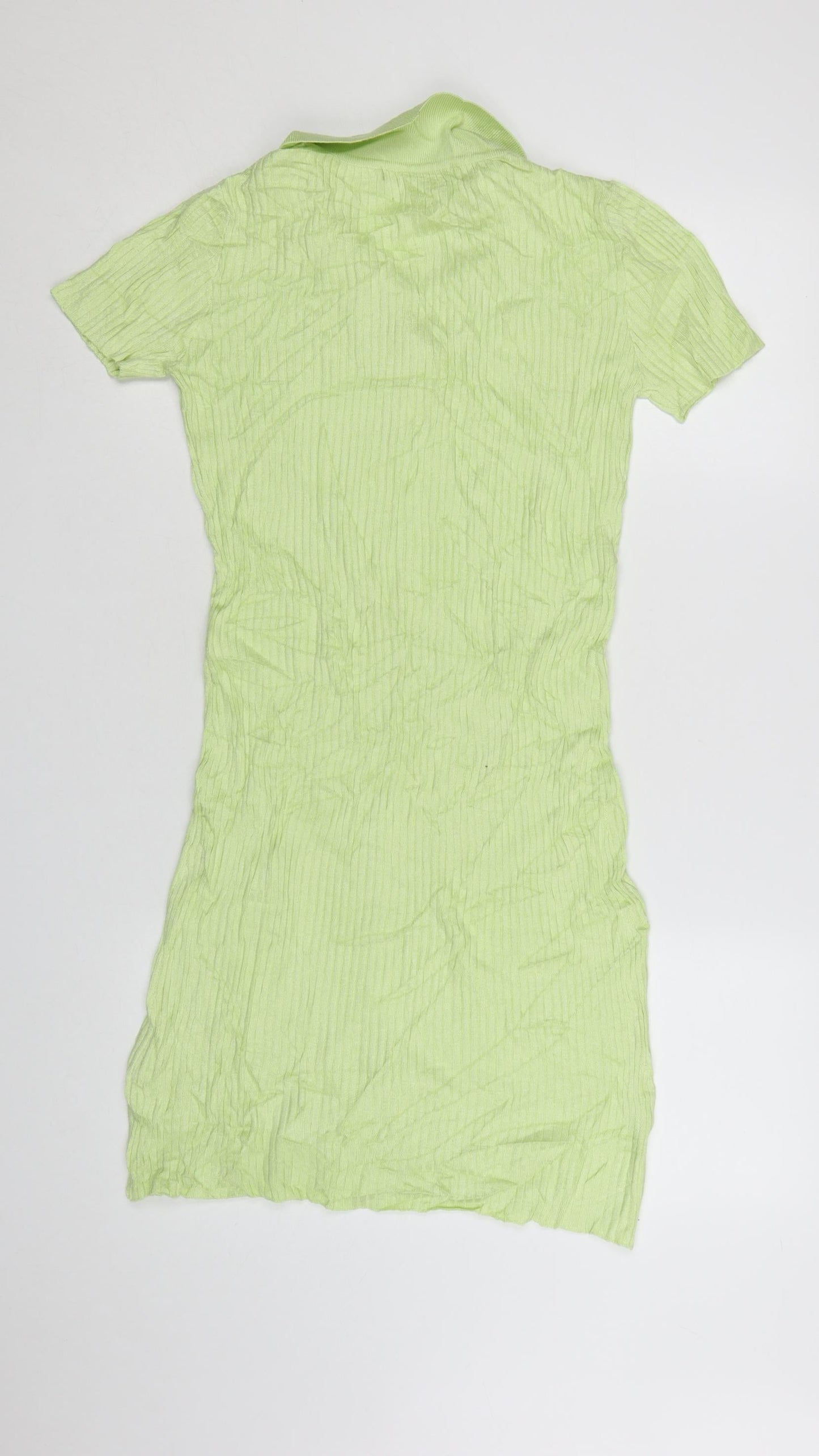 Threadbare Women's Green Short Sleeve Collared Shirt Dress Size 8