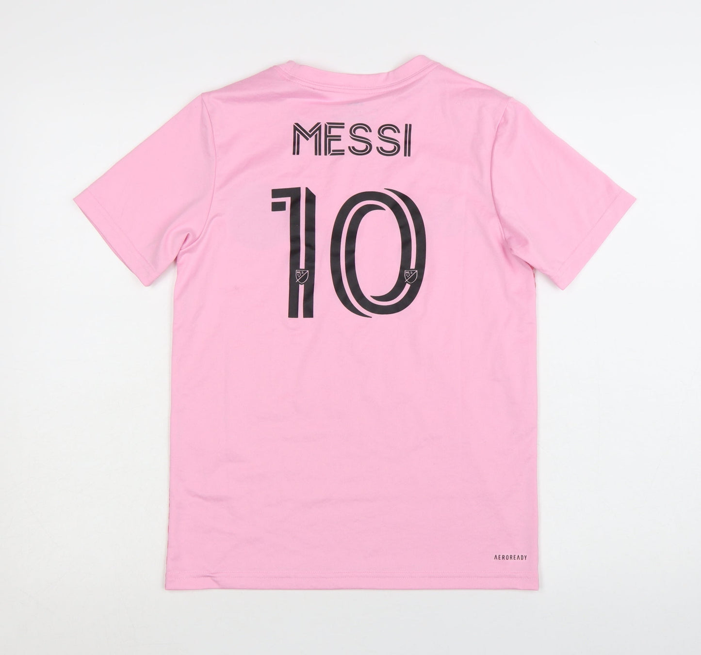 Adidas Women's Pink Inter Miami CF Messi 10 Football T-Shirt M