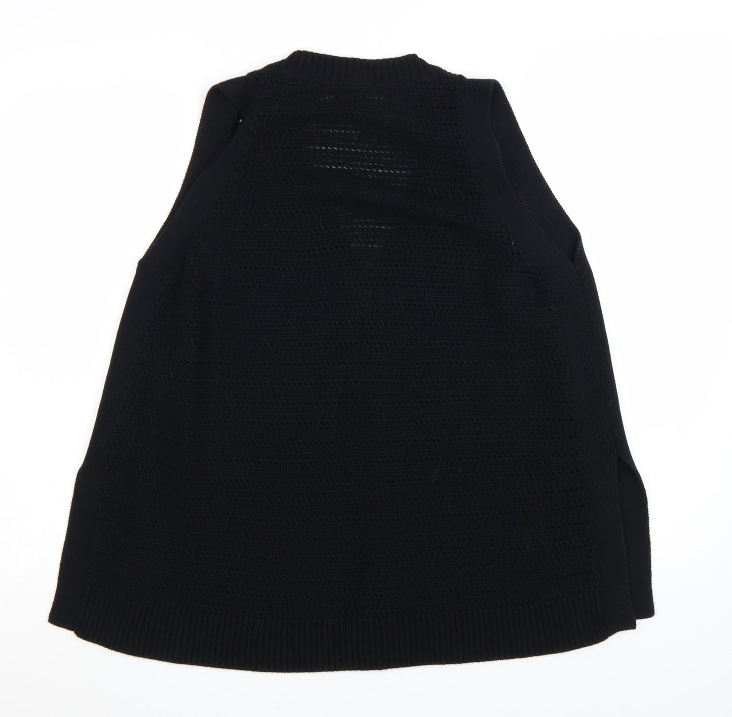 ME+EM Womens Black V-Neck Sleeveless Knit Cotton Vest L