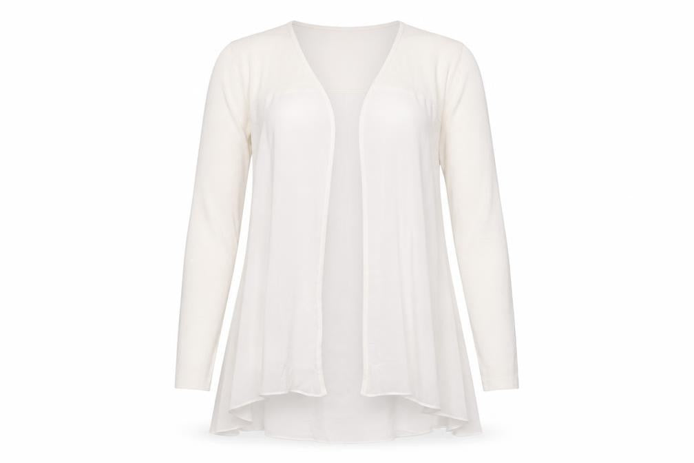 Next Women White Long Sleeve Tunic Blouse Size 8 Cotton Blend