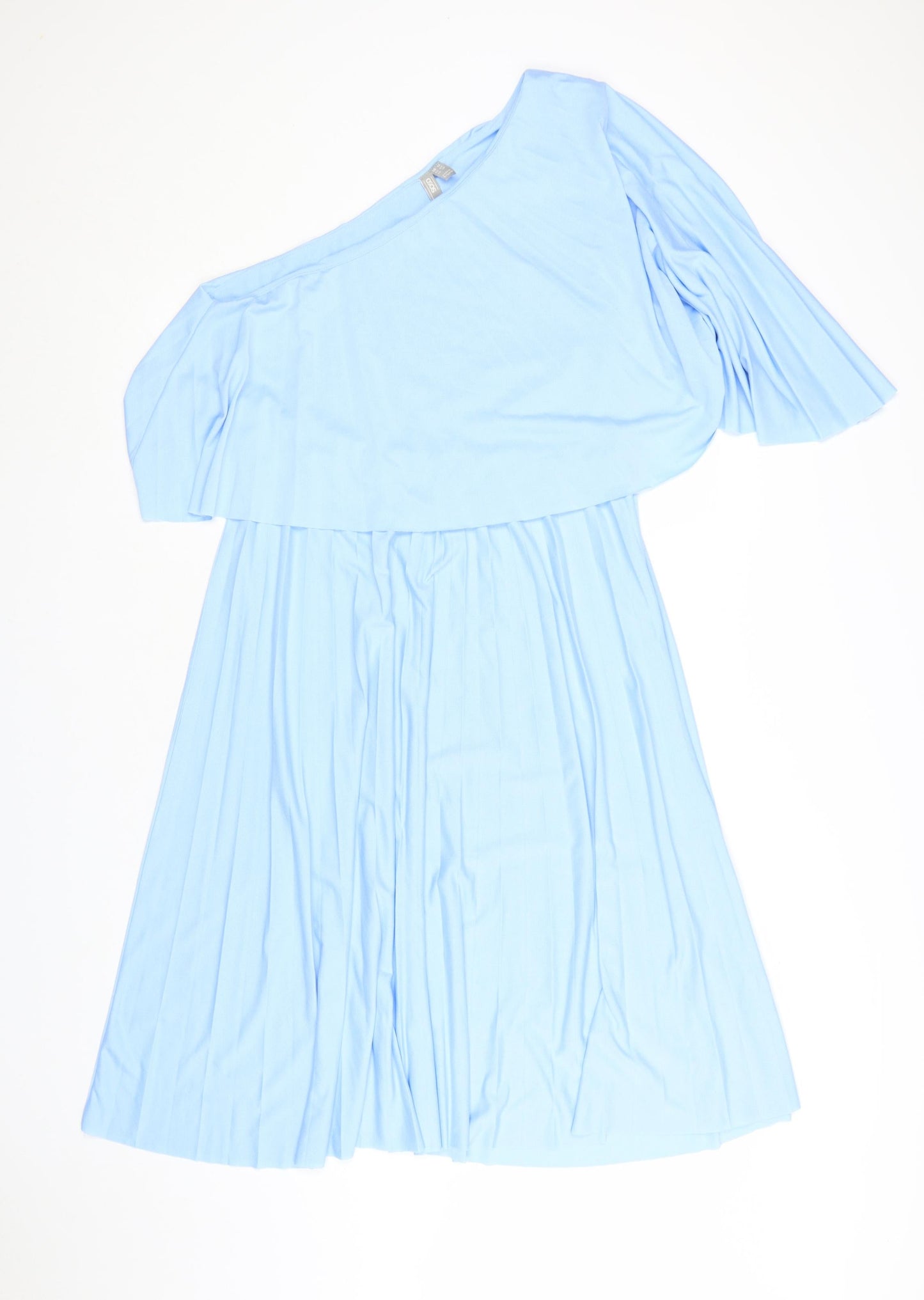 ASOS Women Blue Size 14 One Shoulder A-Line Dress