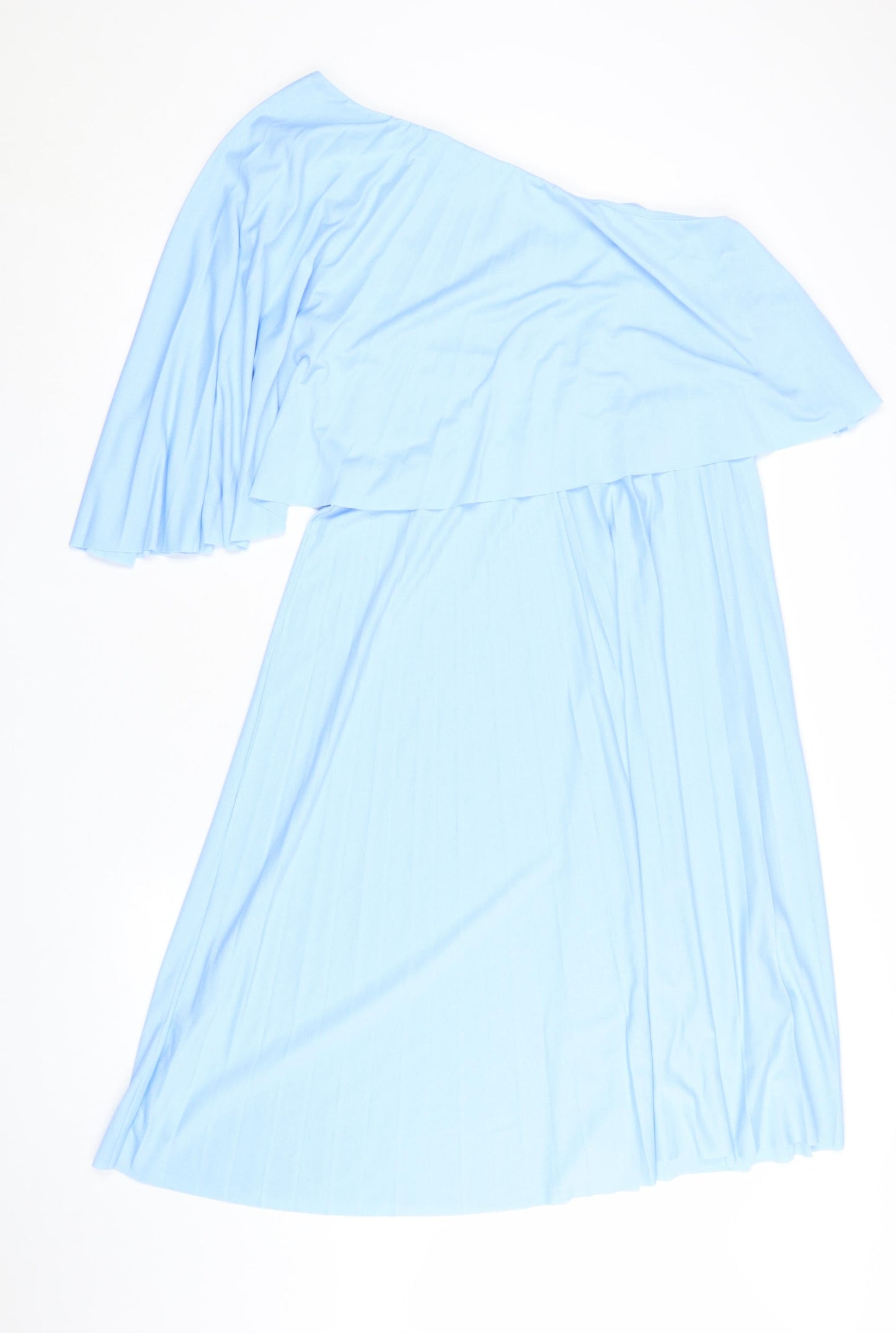 ASOS Women Blue Size 14 One Shoulder A-Line Dress