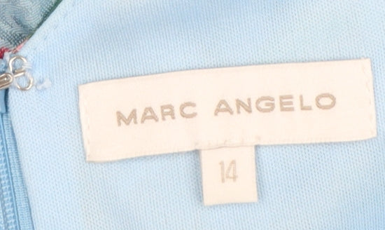 Marc Angelo Women's Blue Floral Fit & Flare Dress Size 14