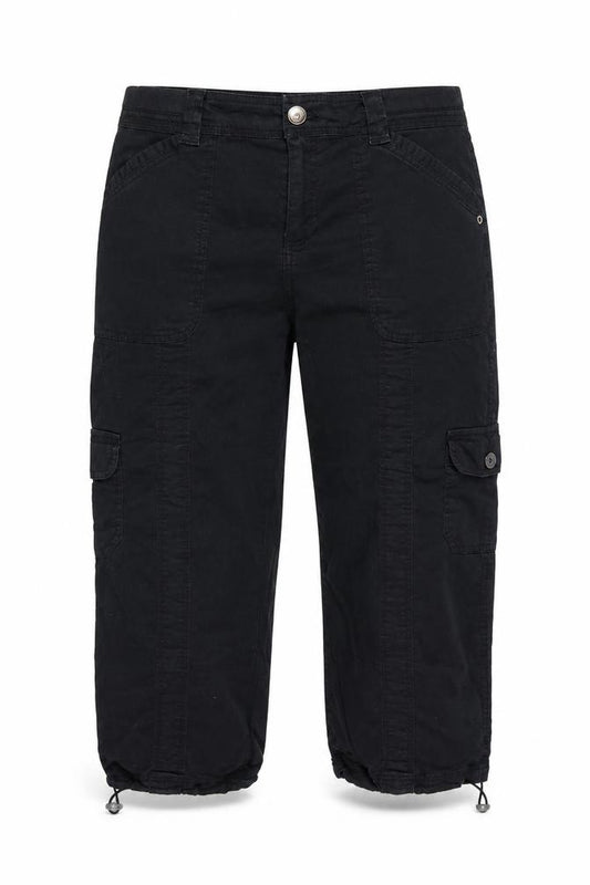 Style & Co Women’s Black Cotton Cargo Cropped Trousers Size 10