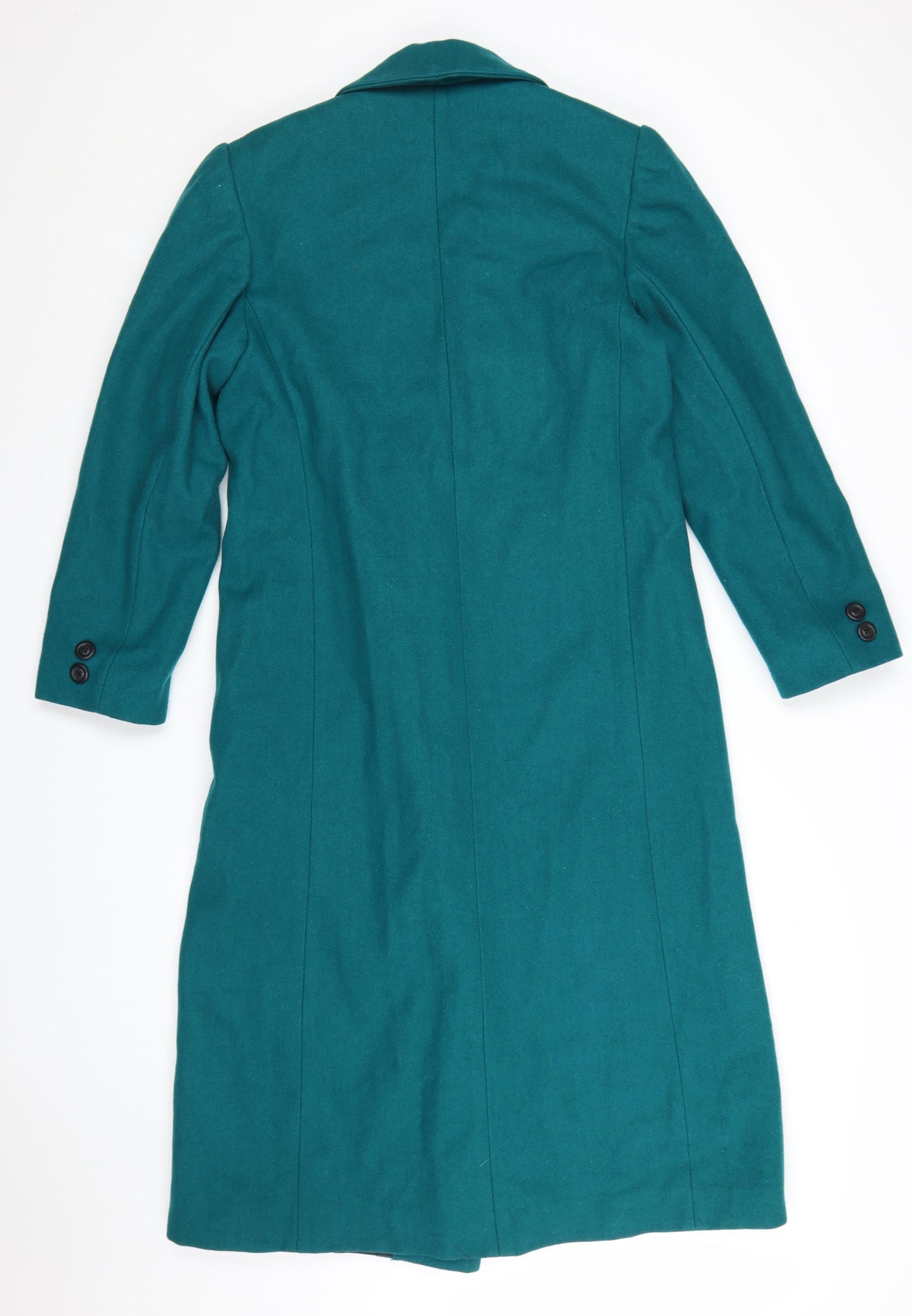 Adolfo Classics Women's Green Wool Long Overcoat Size 8