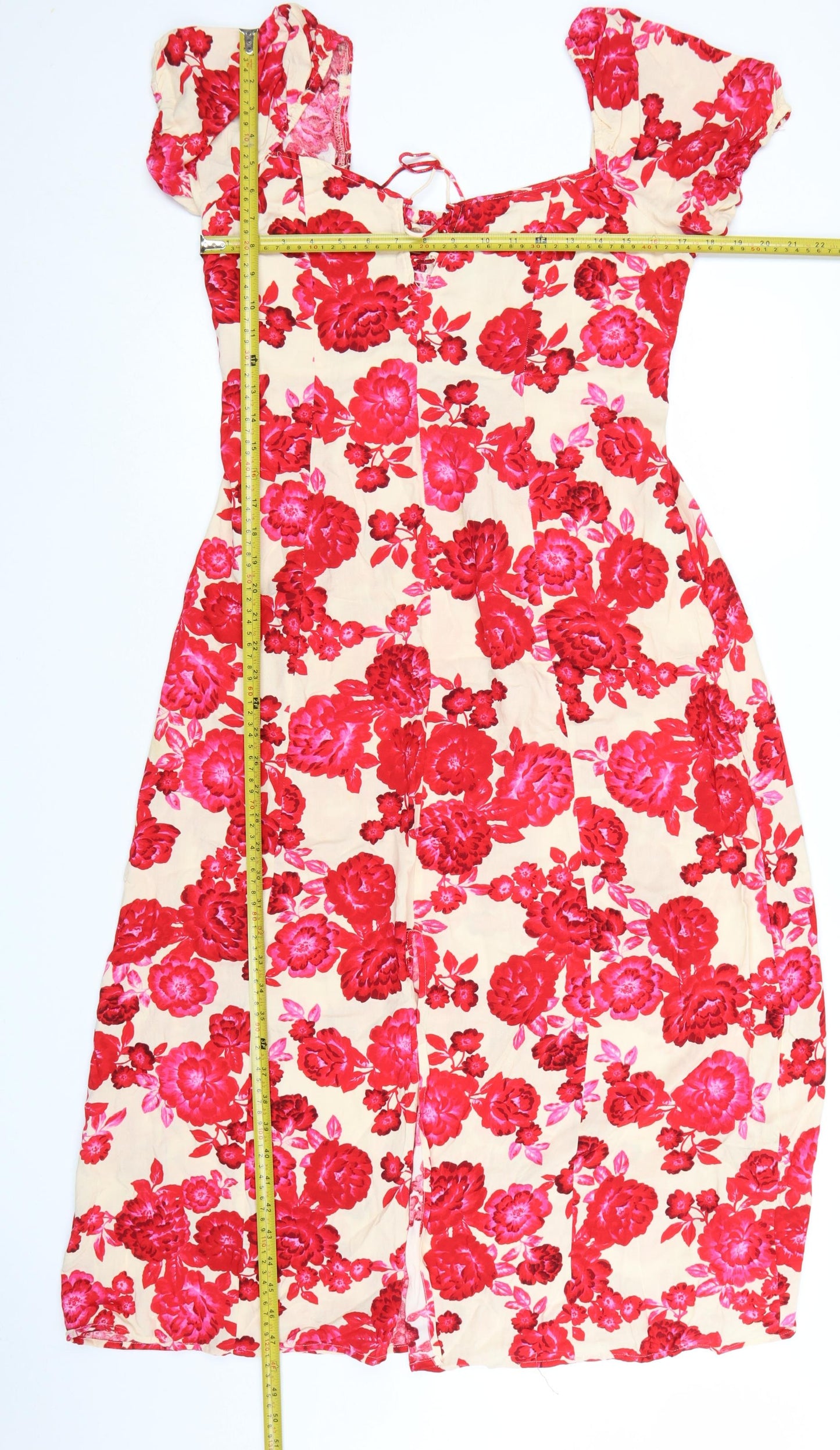 Stradivarius Women’s Multicoloured Floral Midi A-Line Dress Size 14