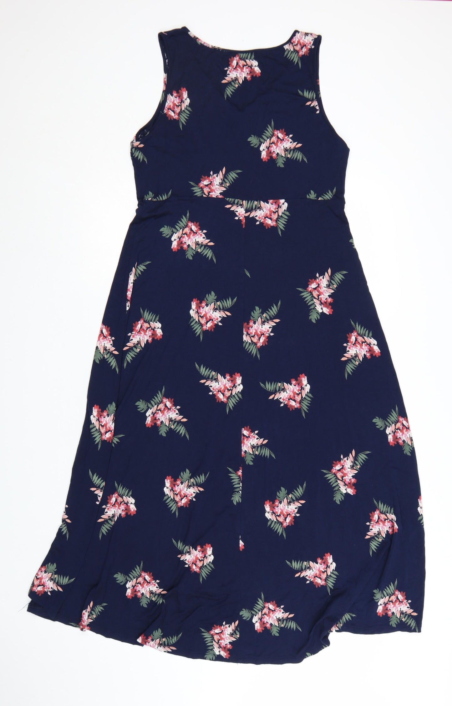 Croft & Barrow Women Blue Floral Fit & Flare Dress Size 12