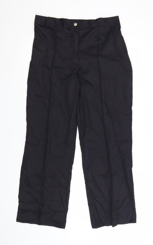 Alexandra Womens Black UK 12 Straight Leg Workwear Trousers