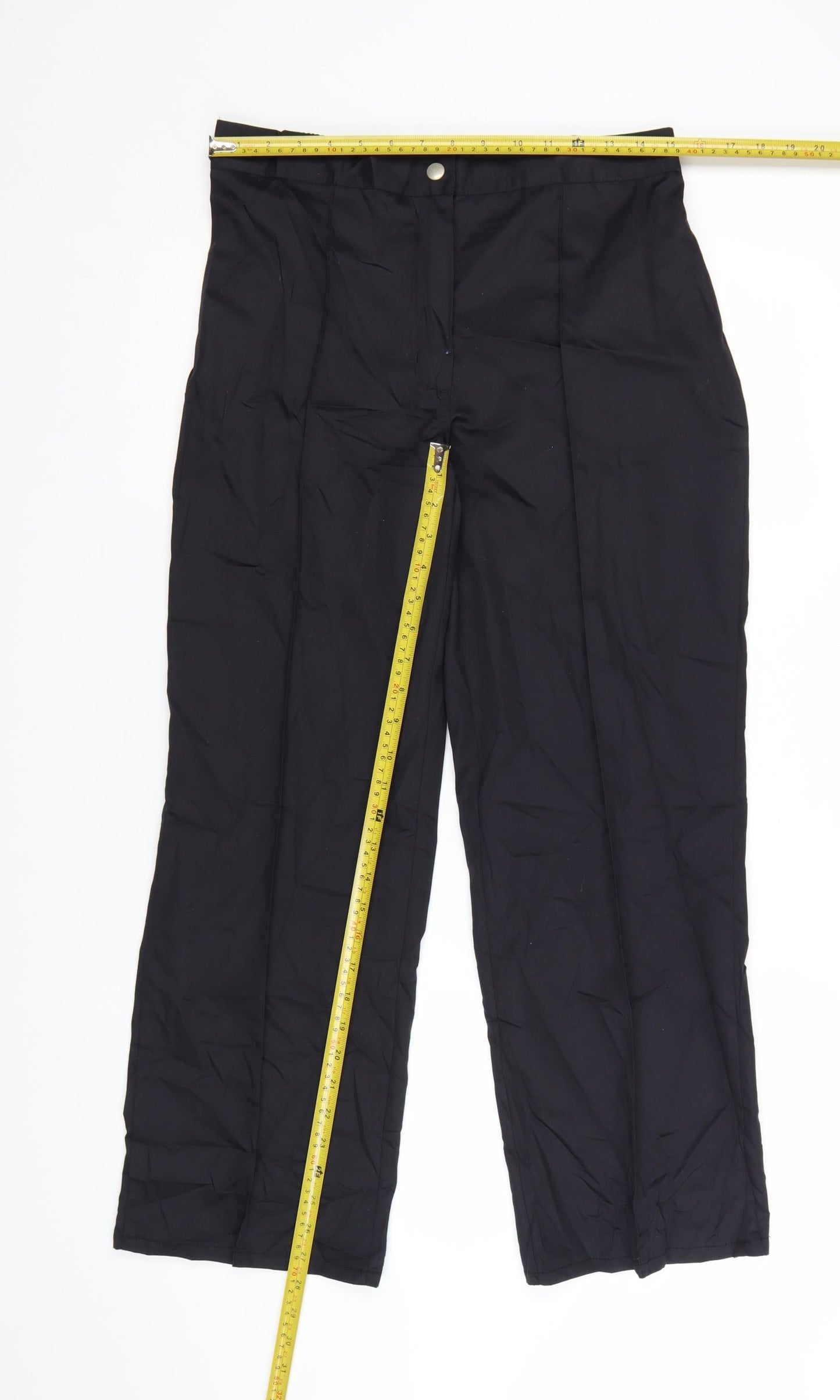 Alexandra Womens Black UK 12 Straight Leg Workwear Trousers