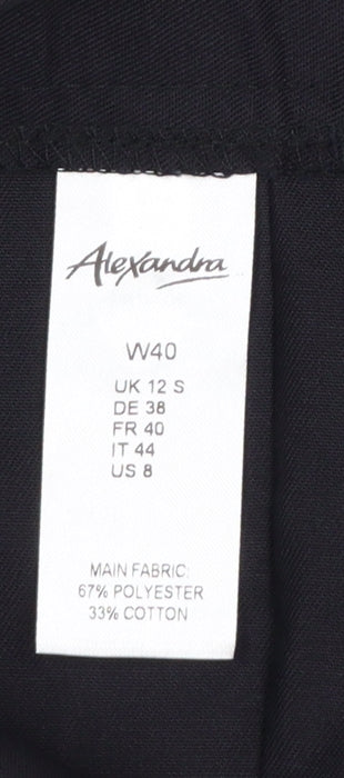 Alexandra Womens Black UK 12 Straight Leg Workwear Trousers