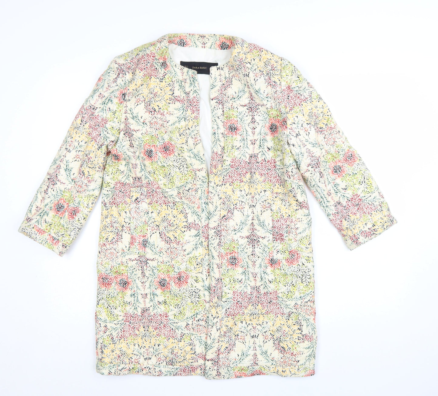 Zara Basic Women’s Multicoloured Floral Mid-Length Coat S
