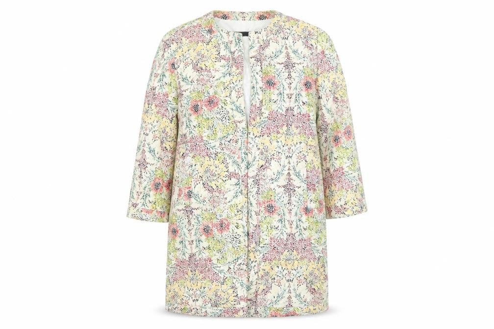 Zara Basic Women’s Multicoloured Floral Mid-Length Coat S