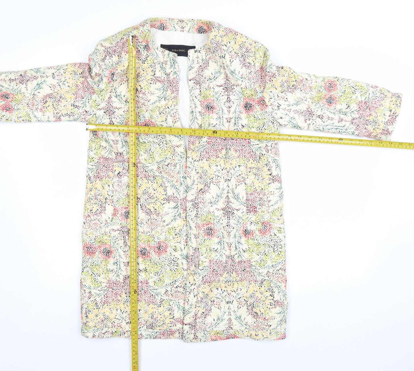 Zara Basic Women’s Multicoloured Floral Mid-Length Coat S