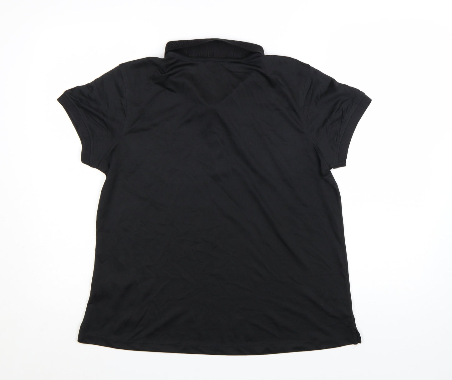 Crivit Women’s Black Polo Shirt L Short Sleeve Quick Dry