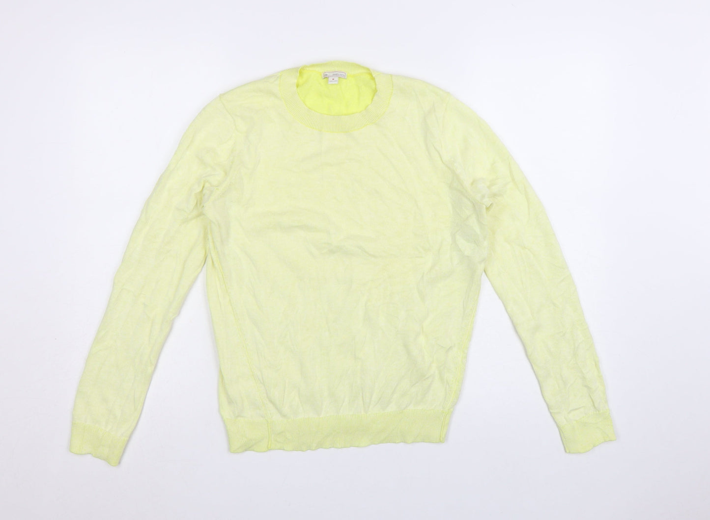 Gap Womens Yellow Crew Neck Long Sleeve Pullover Jumper Size M
