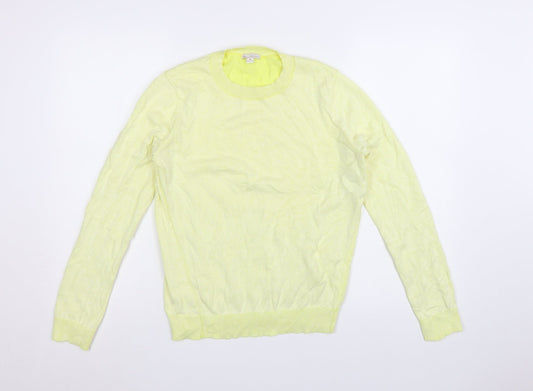 Gap Womens Yellow Crew Neck Long Sleeve Pullover Jumper Size M