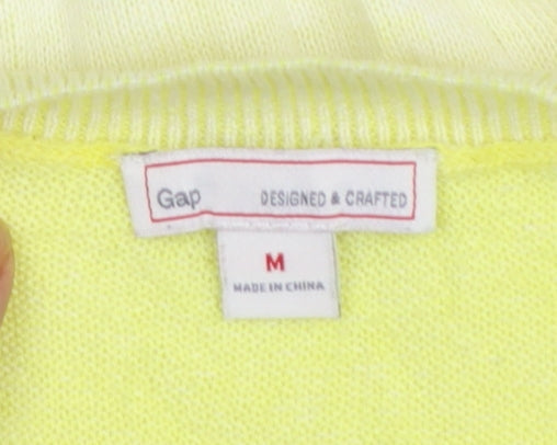 Gap Womens Yellow Crew Neck Long Sleeve Pullover Jumper Size M
