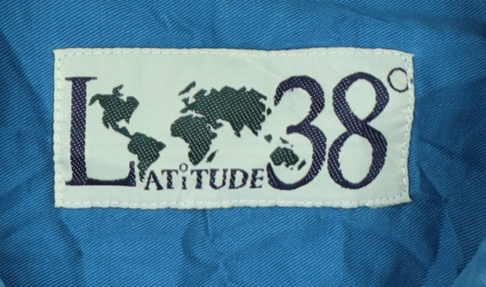 Latitude 38 Men's Blue Cotton Long Sleeve Button-Up Shirt Size M