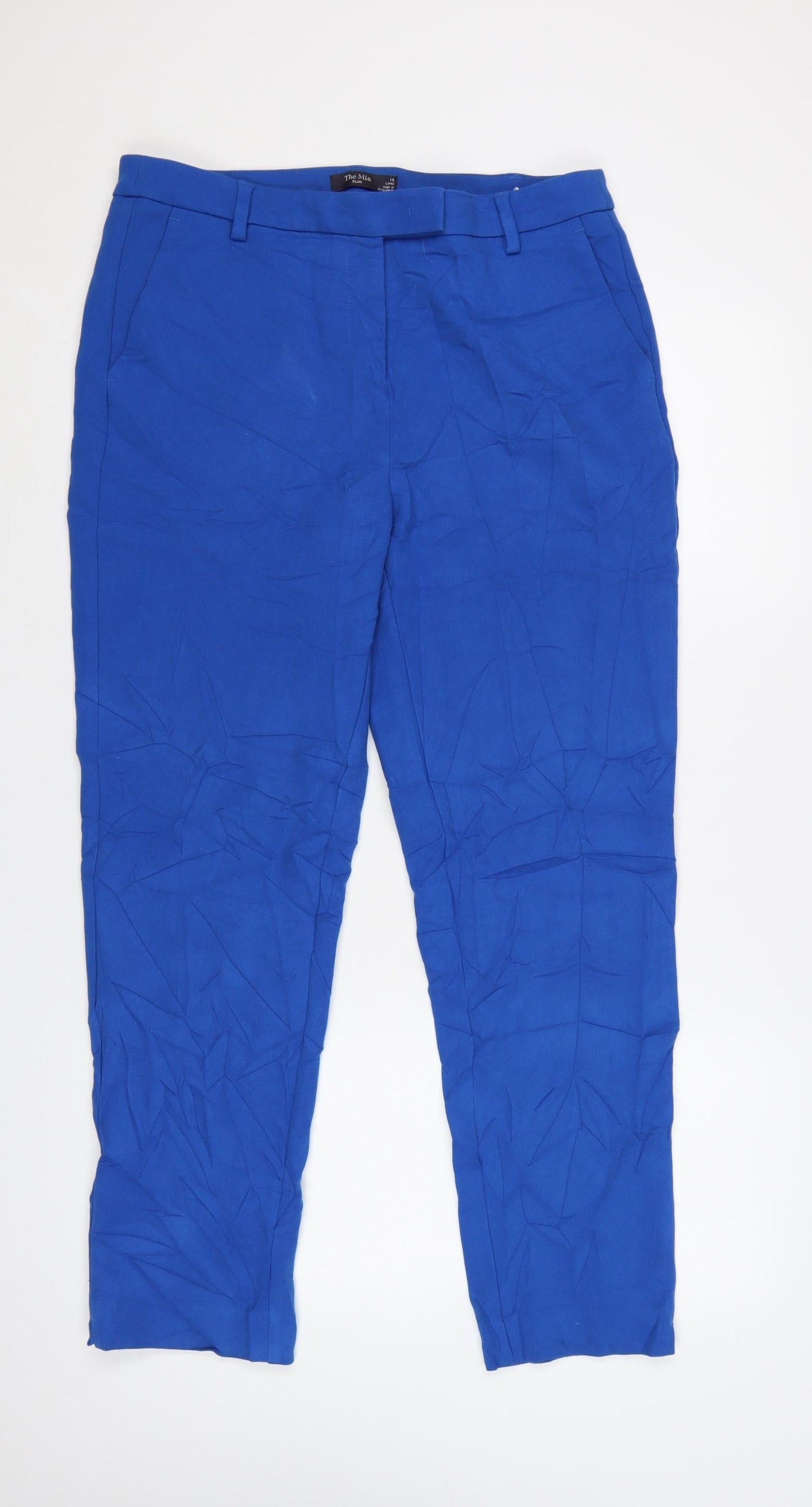 Marks and Spencer Women’s Blue Slim Fit Long Trousers Size 14