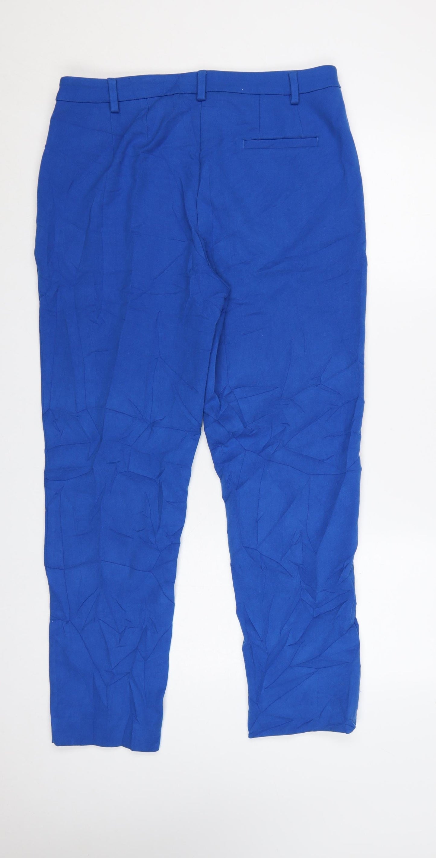 Marks and Spencer Women’s Blue Slim Fit Long Trousers Size 14