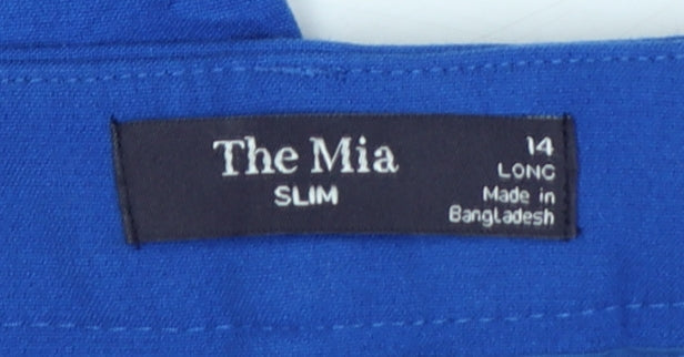 Marks and Spencer Women’s Blue Slim Fit Long Trousers Size 14