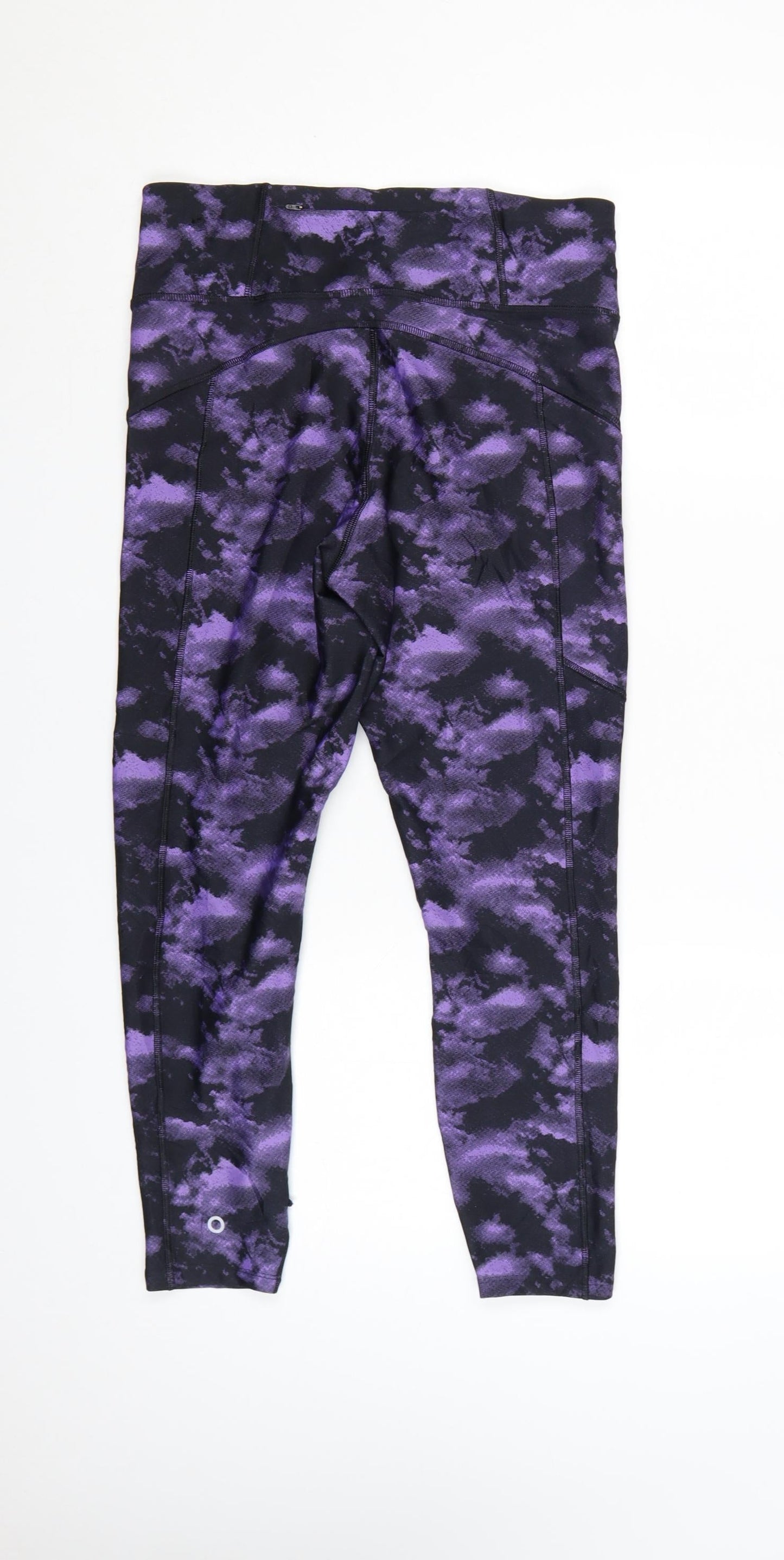 Marks and Spencer Goodmove Women Purple Black Leggings Size 12