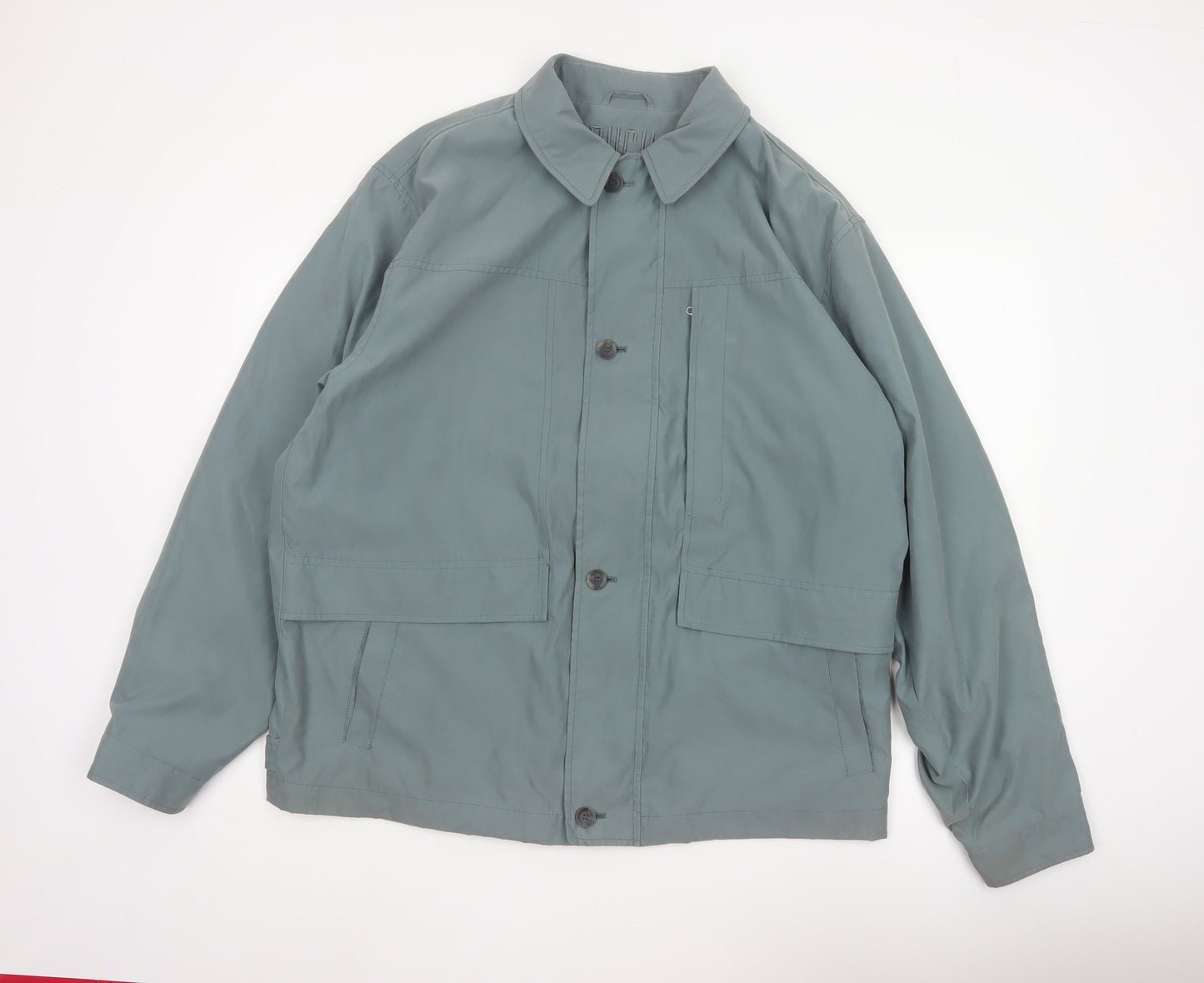 BUSH Men's Green Size 46 Basic Jacket Lightweight Casual Coat