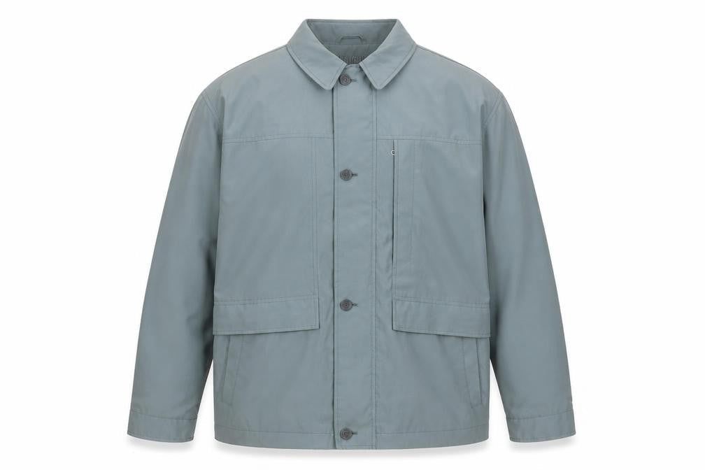 Bush Men's Green Size 46 Basic Jacket Lightweight Casual Coat
