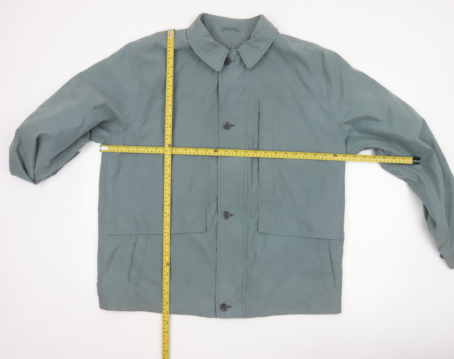 BUSH Men's Green Size 46 Basic Jacket Lightweight Casual Coat