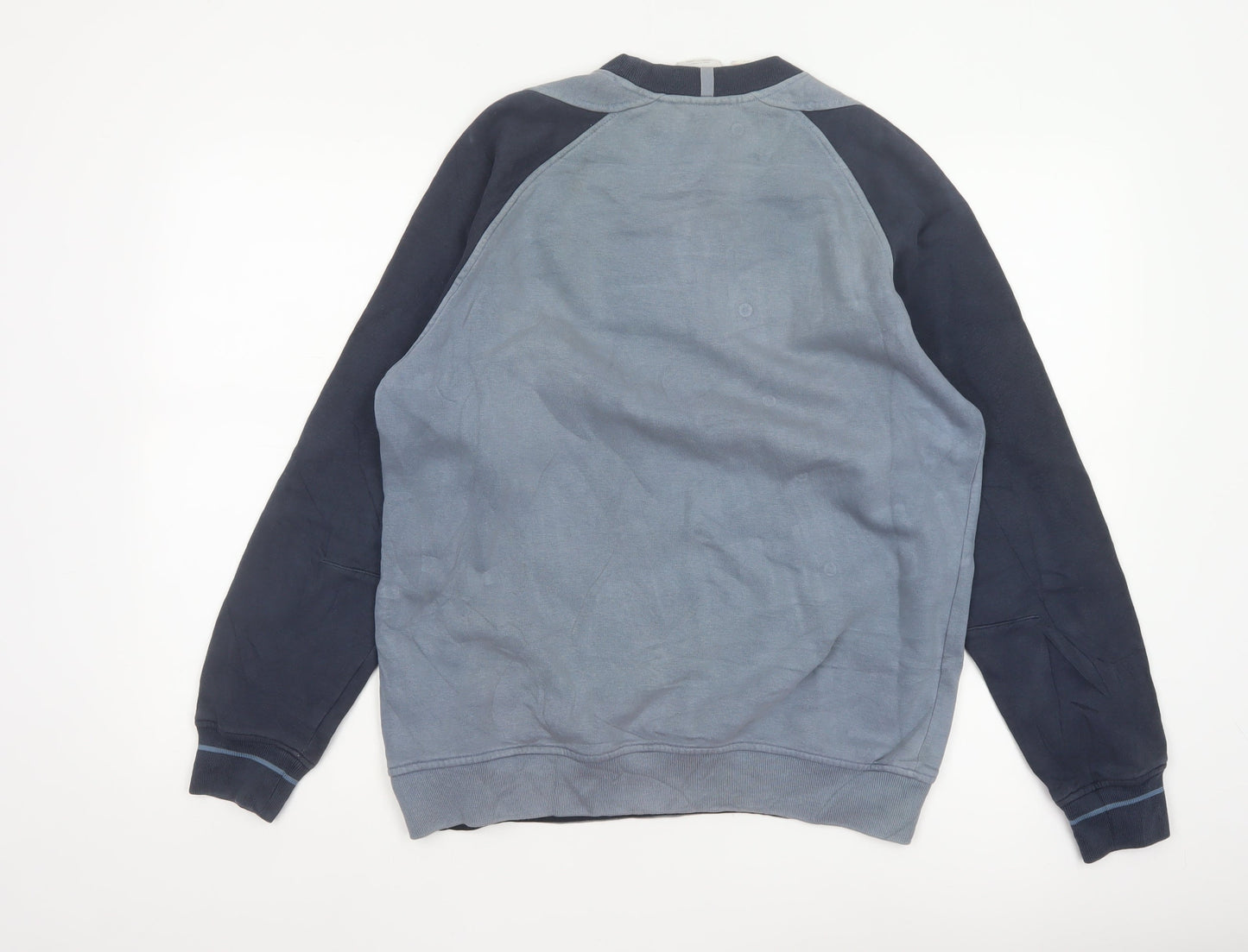 Adidas Men's Blue Crew Neck Pullover Sweatshirt S Vintage Logo