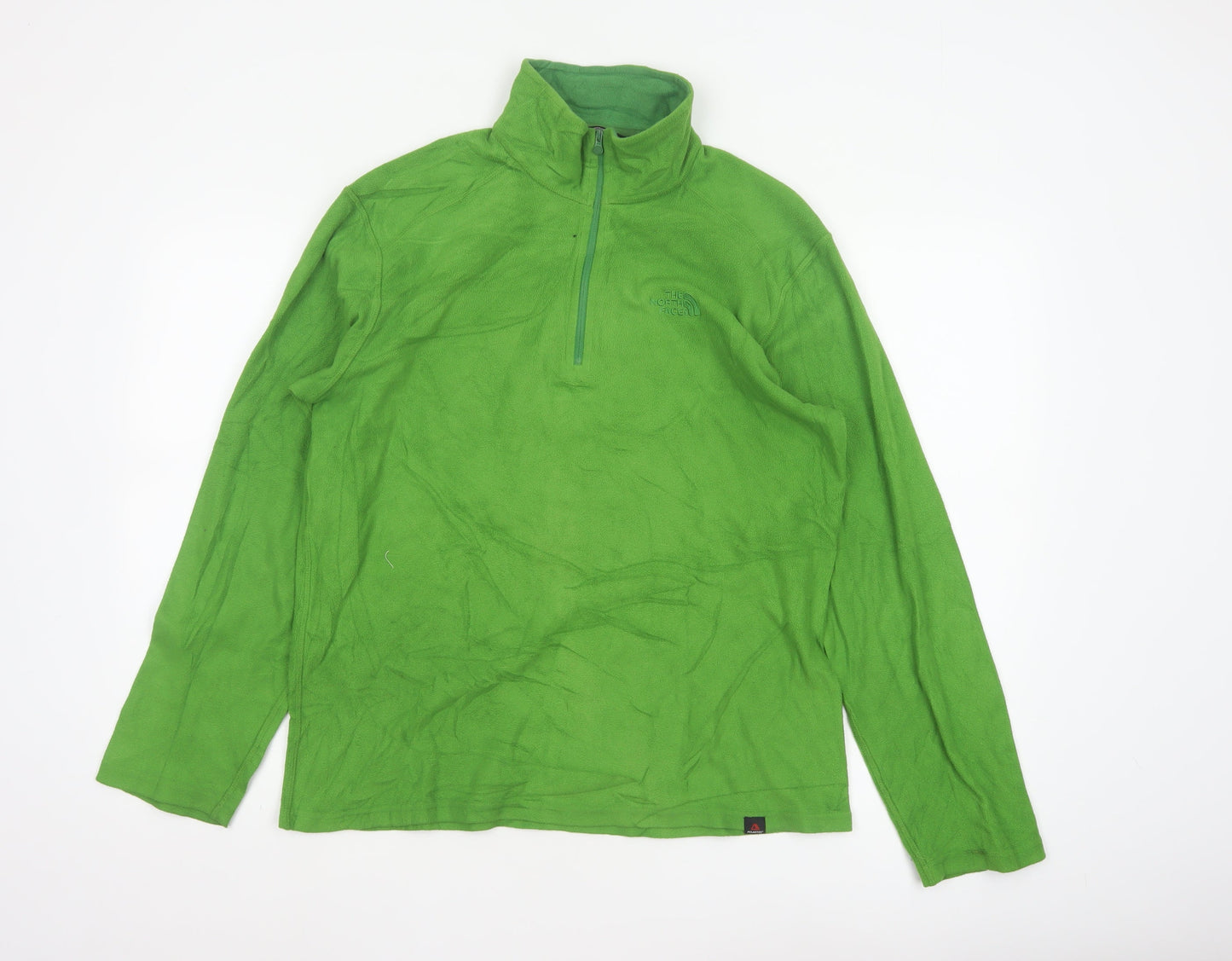 The North Face Men's Green Fleece 1/4 Zip Pullover Sweatshirt Size S
