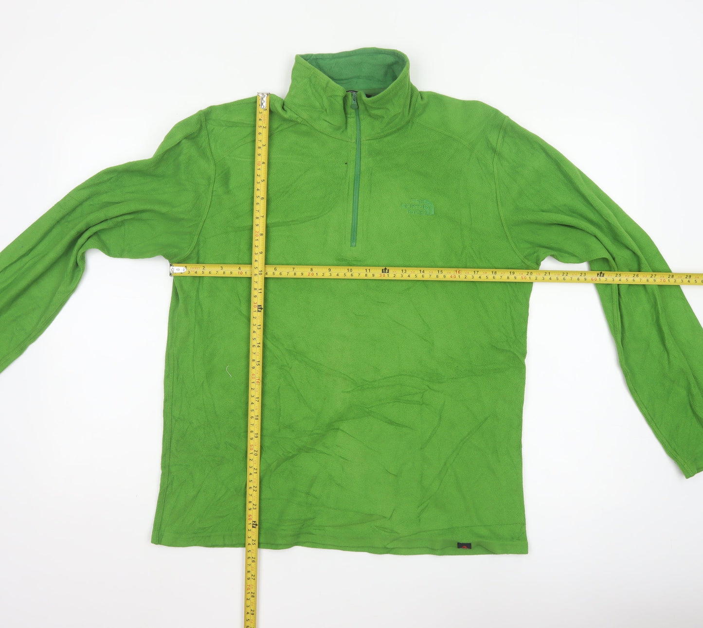 The North Face Men's Green Fleece 1/4 Zip Pullover Sweatshirt Size S